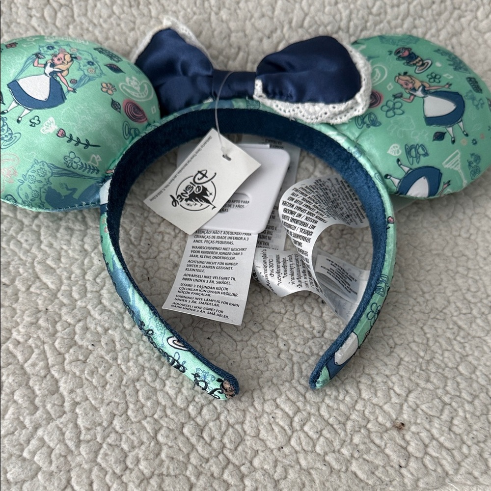Disney Mint and Navy Alice Ears Headband - Picture 5 of 7